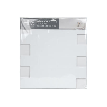 สติ๊กเกอร์ D.I.Y HOME LIVING STYLE MATT 30x30 ซม. สีขาว (แพ็ก 4 ชิ้น)_2