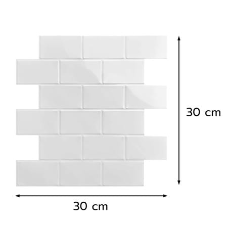 สติ๊กเกอร์ D.I.Y HOME LIVING STYLE MATT 30x30 ซม. สีขาว (แพ็ก 4 ชิ้น)_6