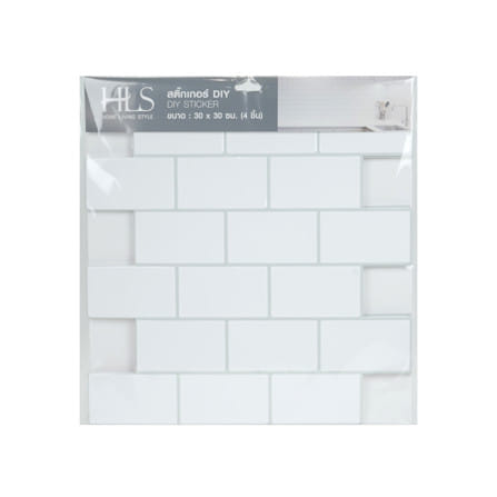 สติ๊กเกอร์ D.I.Y HOME LIVING STYLE GROUT 30x30 ซม. สีขาว (แพ็ก 4 ชิ้น)_3