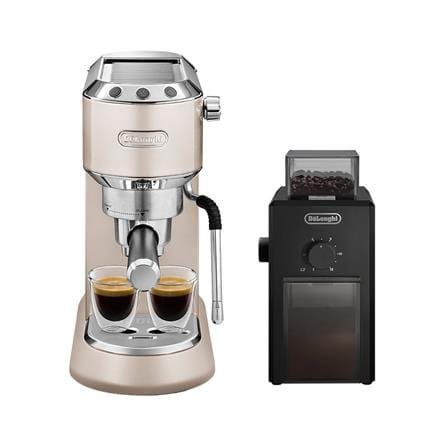 ชุดเครื่องชงกาแฟและเครื่องบดเมล็ดกาแฟ DELONGHI EC885BG+KG79_1