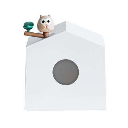 กล่องทิชชู่ป๊อปอัพ MINIMAL SCULPT OWL FRIEND สีขาว_0
