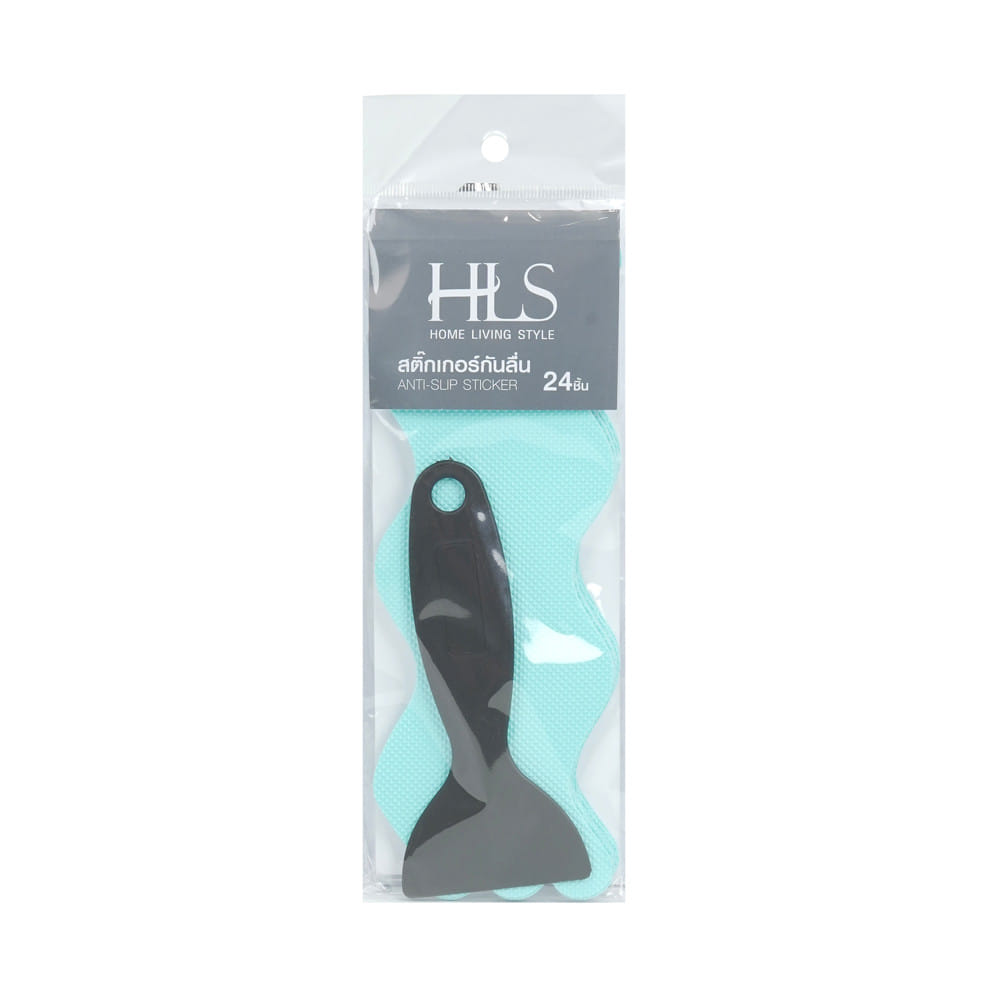 สติ๊กเกอร์ HOME LIVING STYLE ANTI-SLIP 20x2 ซม. สีฟ้า (แพ็ก 24 ชิ้น)