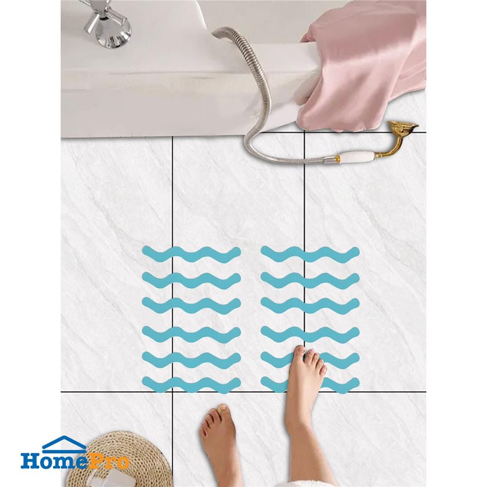 สติ๊กเกอร์ HOME LIVING STYLE ANTI-SLIP 20x2 ซม. สีฟ้า (แพ็ก 24 ชิ้น)
