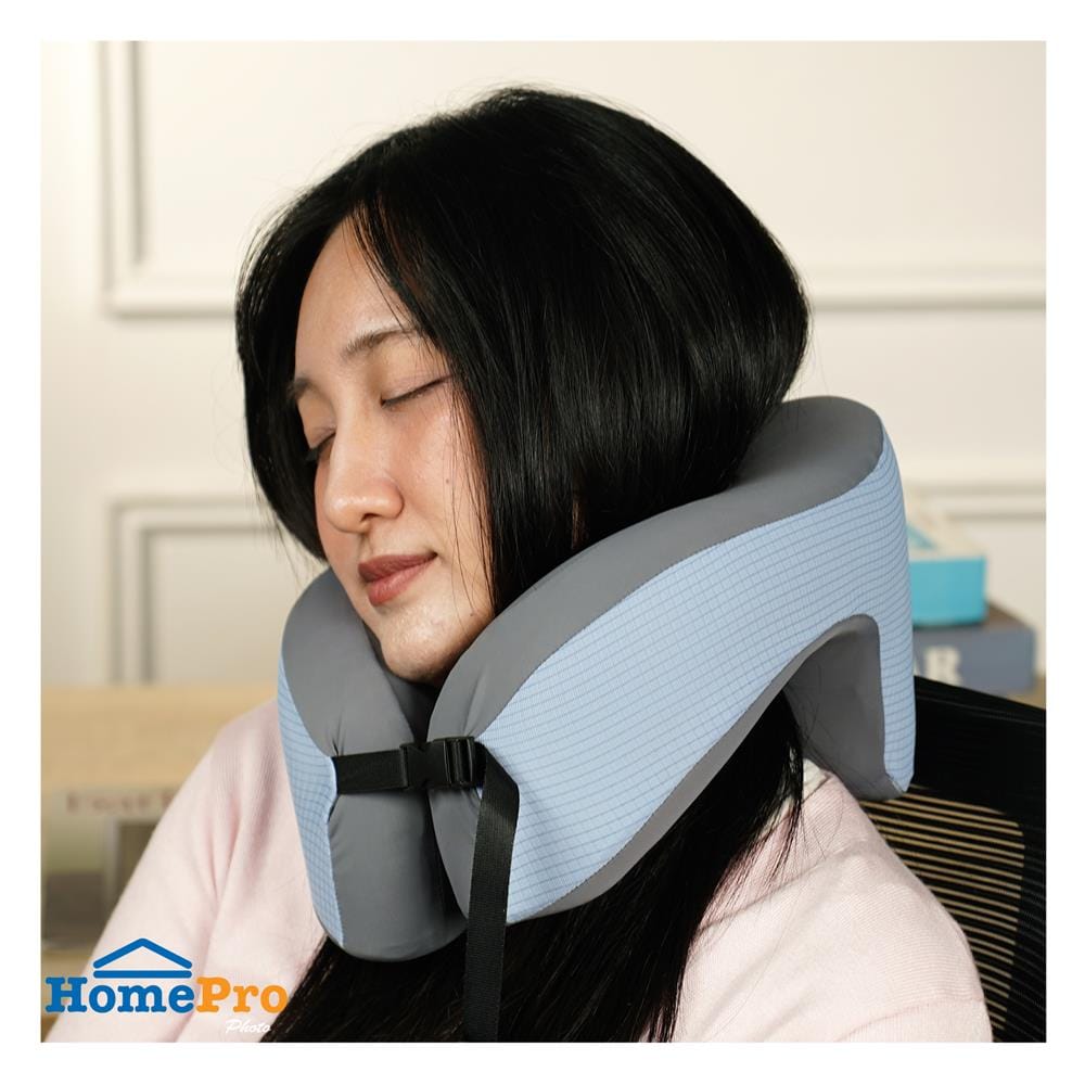 หมอนรองคอ HOME LIVING STYLE HAZE-H 10.5x9 นิ้ว สีฟ้า