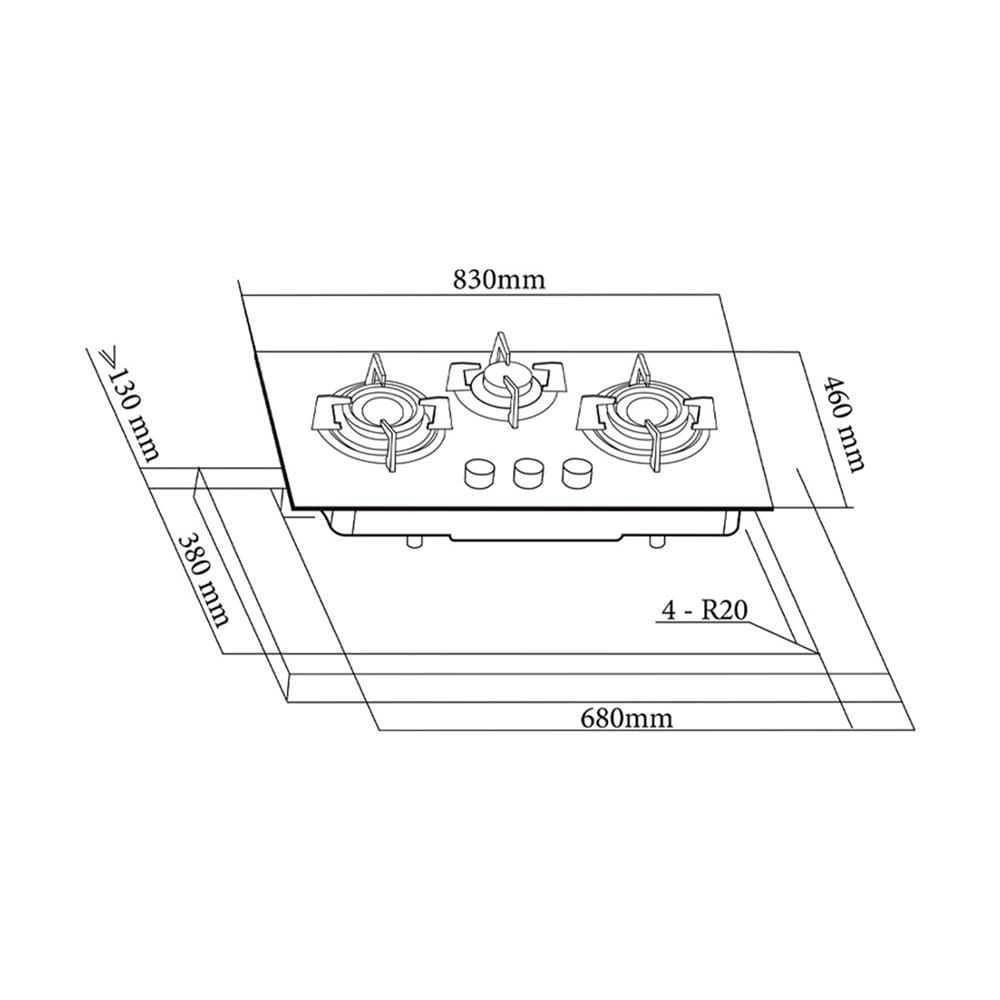 เตาฝัง+เครื่องดูดควัน FRANKE FG8318NX+FC988NX