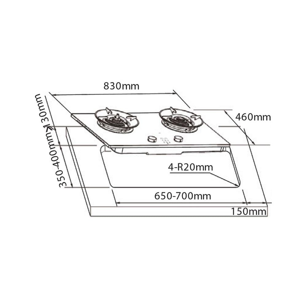 เตาฝัง+เครื่องดูดควัน FRANKE FG8268NX+FT966NX