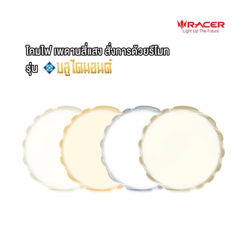 ไฟเพดาน LED RACER REMOTE BLUEDIAMOND 15 นิ้ว 48 วัตต์ DAYLIGHT/COOL WHITE/WARM WHITE