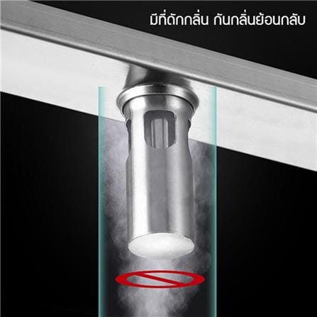 รางน้ำทิ้ง CASSA CL0204 100 ซม. สีเงิน_1