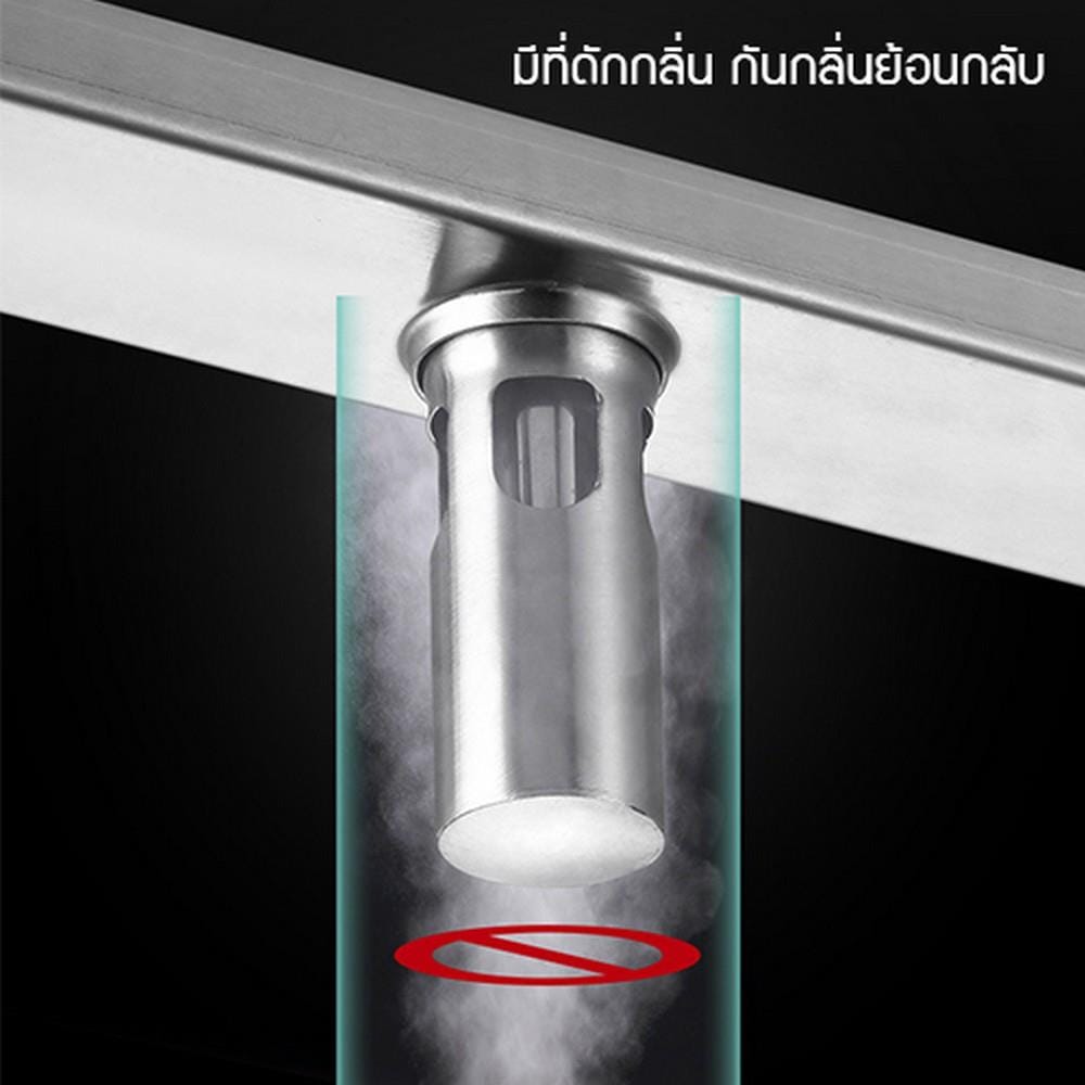 รางน้ำทิ้ง CASSA CL0203 100 ซม. สีเงิน