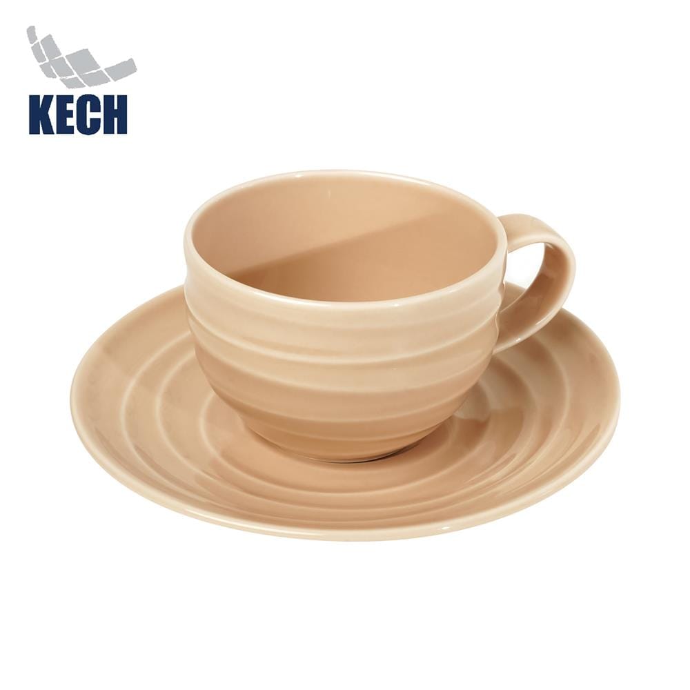 ชุดถ้วยกาแฟ FINE PORCELAIN 220 มล. KECH AQUA PEACH