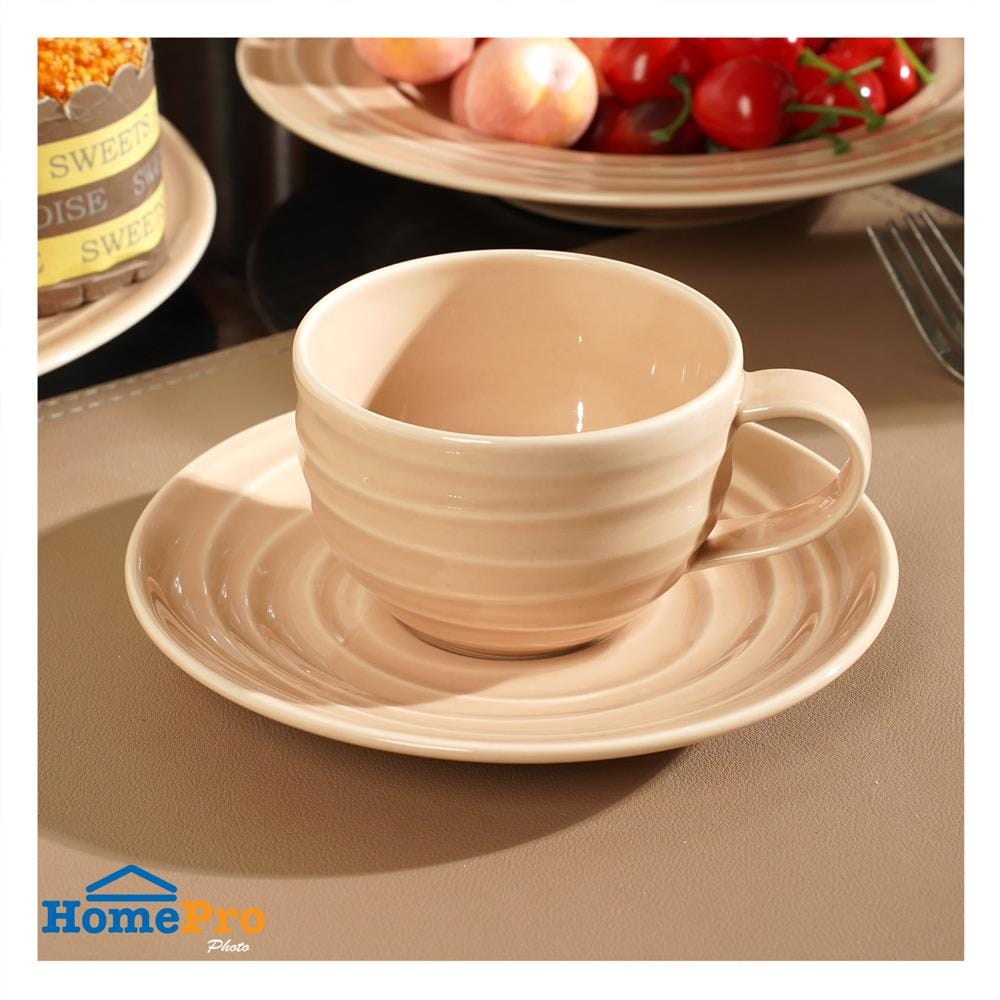 ชุดถ้วยกาแฟ FINE PORCELAIN 220 มล. KECH AQUA PEACH