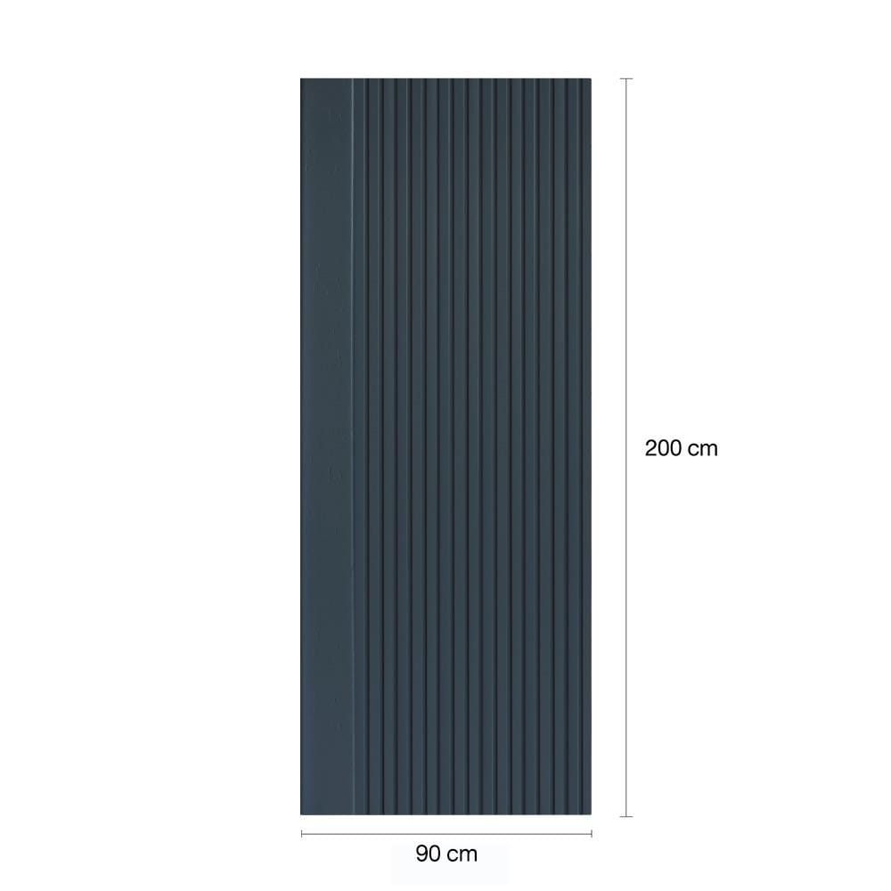 ประตูภายในโพลีสไตรีน ไม่เจาะลูกบิด LINEDEKOR VERTICAL 90x200 ซม. สีน้ำเงิน