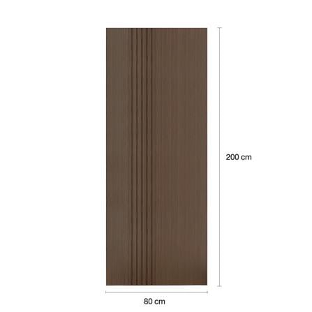 ประตูภายใน WPC ไม่เจาะลูกบิด LINEDEKOR IN01-08 80x200 ซม. สีโอ๊ค_4