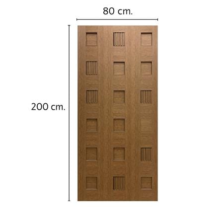 ประตูภายในโพลีสไตรีน ไม่เจาะลูกบิด LINEDEKOR DYNA 80x200 ซม. สีสักด้าน_2