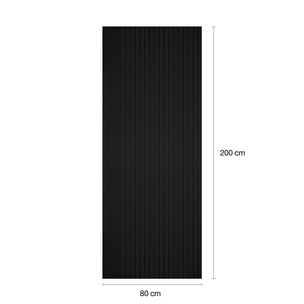 ประตูภายในโพลีสไตรีน ไม่เจาะลูกบิด LINEDEKOR VERTICAL 80x200 ซม. สีดำ