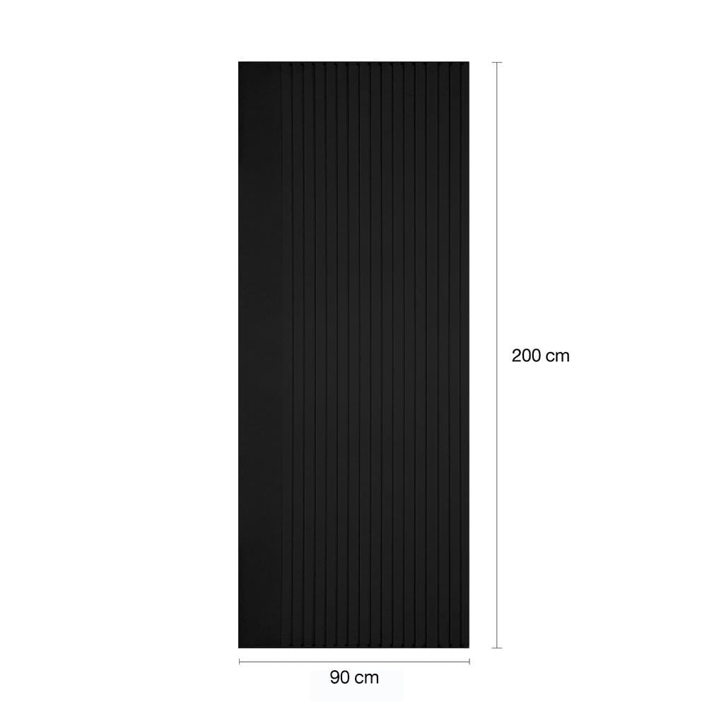 ประตูภายในโพลีสไตรีน ไม่เจาะลูกบิด LINEDEKOR VERTICAL 90x200 ซม. สีดำ
