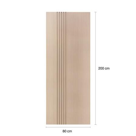 ประตูภายใน WPC ไม่เจาะลูกบิด LINEDEKOR IN01-10 80x200 ซม. สีบีช_4
