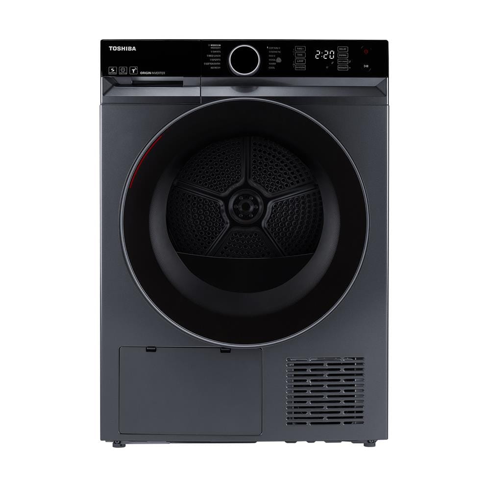 เครื่องอบผ้าฝาหน้า TOSHIBA TD-BP110GHT(MG) 10 กก. HEAT PUMP สีเทา