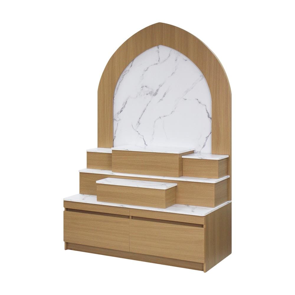 ตู้พระ FURDINI AURA 120 ซม. สี NATURAL OAK/ขาว