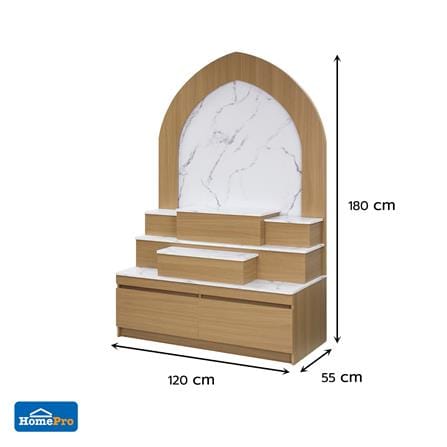 ตู้พระ FURDINI AURA 120 ซม. สี NATURAL OAK/ขาว_7