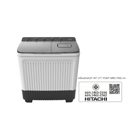เครื่องซักผ้า 2 ถัง HITACHI LTT 17JWT MRG 17กก. สีเทา_6