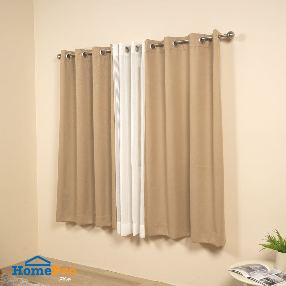 ผ้าม่าน EYELET HOME LIVING STYLE FAYE UV 130x160 ซม. สีน้ำตาล