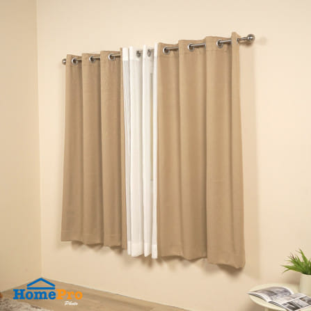 ผ้าม่าน EYELET HOME LIVING STYLE FAYE UV 130x160 ซม. สีน้ำตาล_5