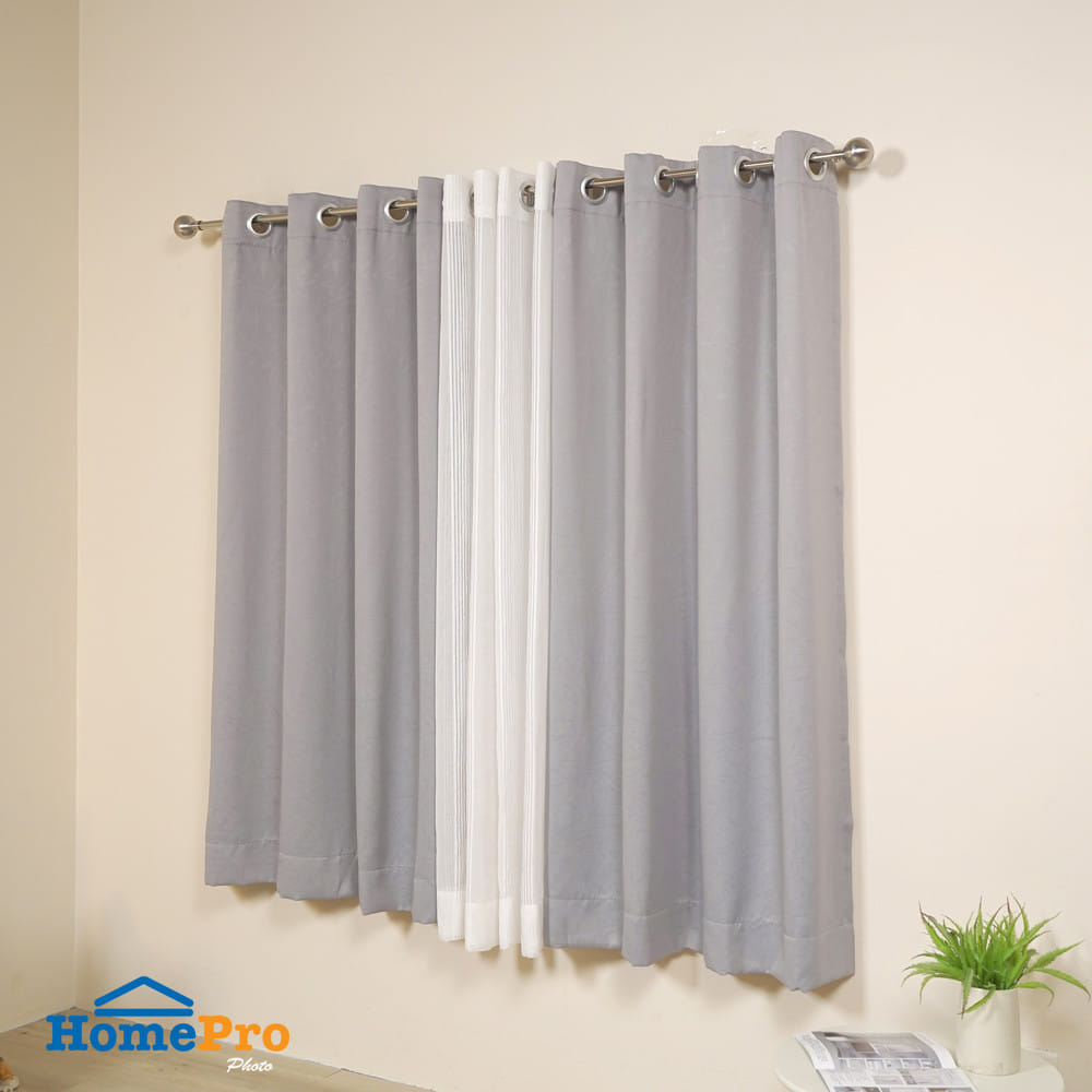 ผ้าม่าน EYELET HOME LIVING STYLE FAYE UV 130x160 ซม. สีเทา