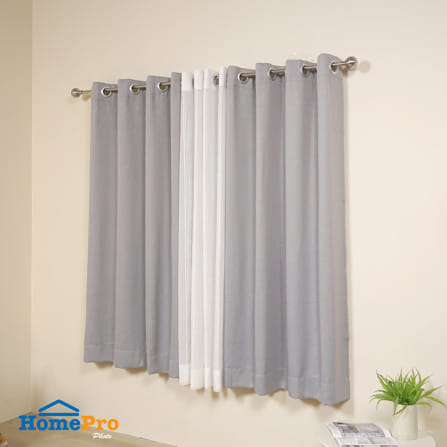 ผ้าม่าน EYELET HOME LIVING STYLE FAYE UV 130x160 ซม. สีเทา_5