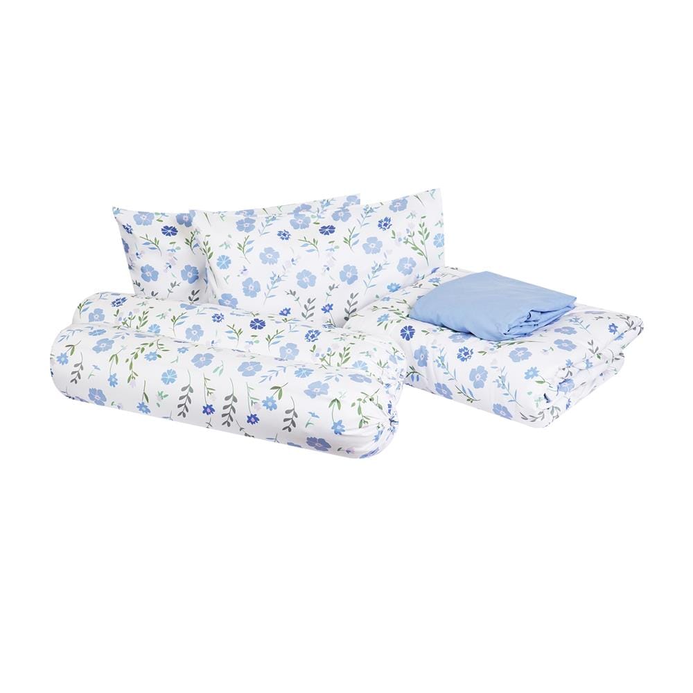 ชุดผ้าปูที่นอน 6 ฟุต (ชุด 6 ชิ้น) HOME LIVING STYLE MORNING สี BLUE