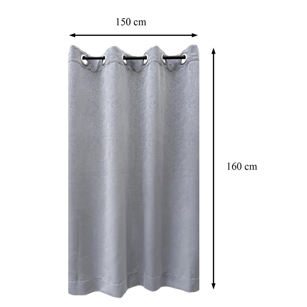 ผ้าม่าน EYELET HOME LIVING STYLE SPIRAL UV 150x160 ซม. สีเทา