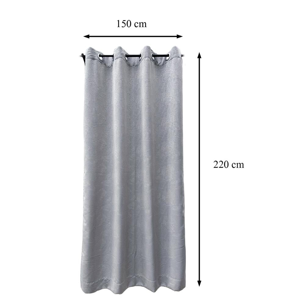 ผ้าม่าน EYELET HOME LIVING STYLE SPIRAL UV 150x220 ซม. สีเทา