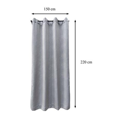 ผ้าม่าน EYELET HOME LIVING STYLE SPIRAL UV 150x220 ซม. สีเทา_5