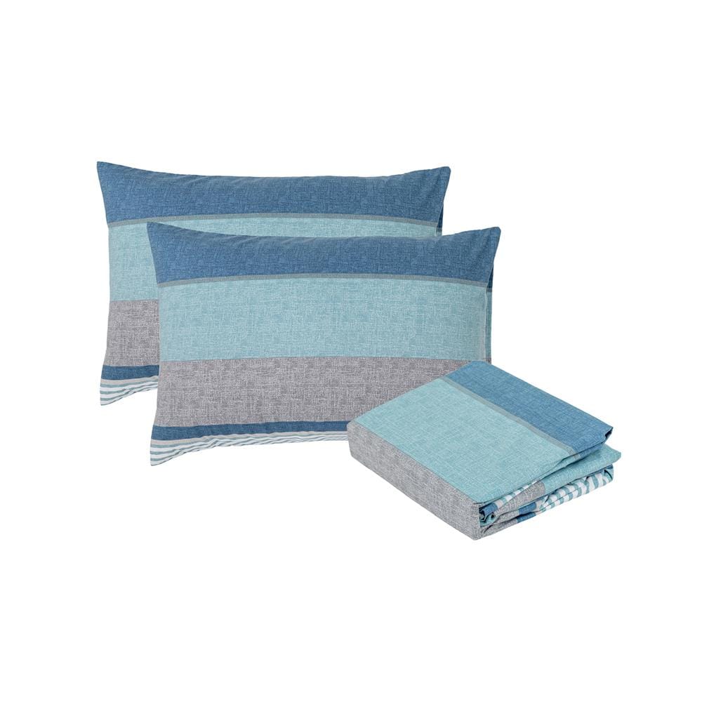 ชุดผ้าปูที่นอน 6 ฟุต (ชุด 3 ชิ้น) HOME LIVING STYLE AXIS สี BLUE