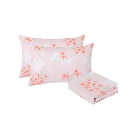 ชุดผ้าปูที่นอน 6 ฟุต (ชุด 3 ชิ้น) HOME LIVING STYLE CHIFFON สี PINK_2