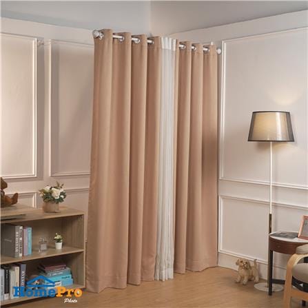 ผ้าม่าน EYELET HOME LIVING STYLE TRACE UV 130x220 ซม. สีน้ำตาล_5