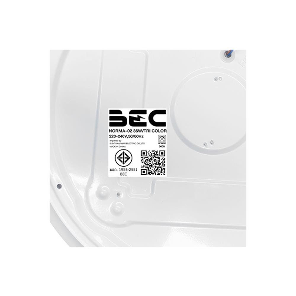 ไฟเพดาน LED BEC NORMA-02 15 นิ้ว 36 วัตต์ DAYLIGHT/COOL WHITE/WARM WHITE สีขาว