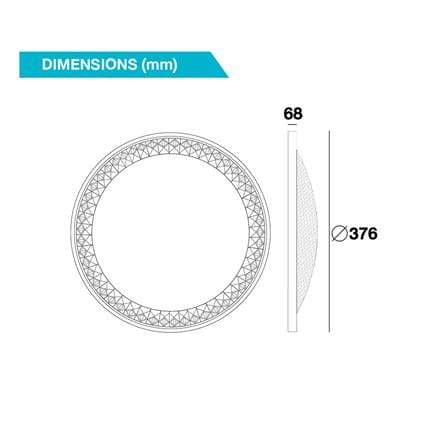 ไฟเพดาน LED BEC NORMA-02 15 นิ้ว 36 วัตต์ DAYLIGHT/COOL WHITE/WARM WHITE สีขาว_5