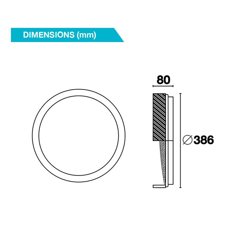 ไฟเพดาน LED BEC NORMA-01 15 นิ้ว 36 วัตต์ DAYLIGHT/COOL WHITE/WARM WHITE สีขาว