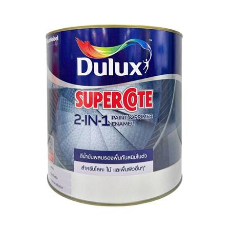 สีน้ำมันผสมรองพื้น ชนิดเงา DULUX SUPERCOTE 2-IN-1 G1002 สีดำ 3 ลิตร_0