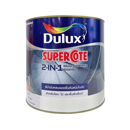 สีน้ำมันผสมรองพื้น ชนิดเงา DULUX SUPERCOTE 2-IN-1 G1003 สีเงิน 3 ลิตร_0