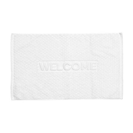 พรมขนหนู HOME LIVING STYLE WELL 17X28 นิ้ว สีขาว_0
