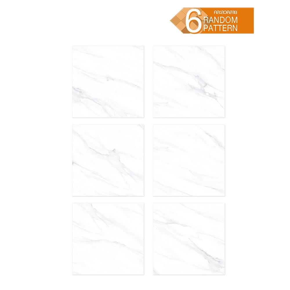 กระเบื้องพื้นพอร์ซเลน 60x60 ซม. TARA โมน่า แมท ขาว A 1.44 ตร.ม.