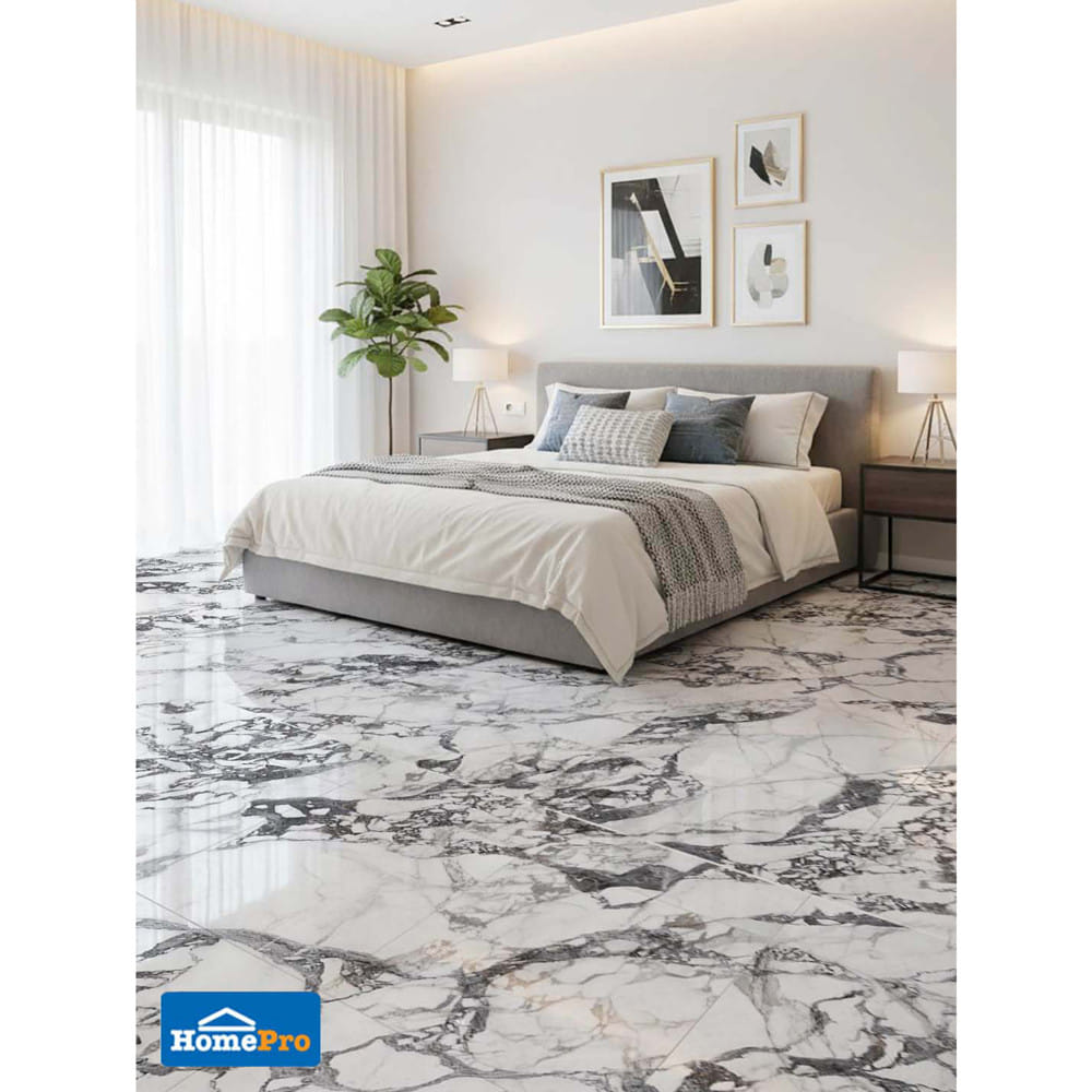 กระเบื้องพื้นพอร์ซเลน 60X60 ซม. TARA แพนดี้ ขาว A 1.44 ตร.ม.
