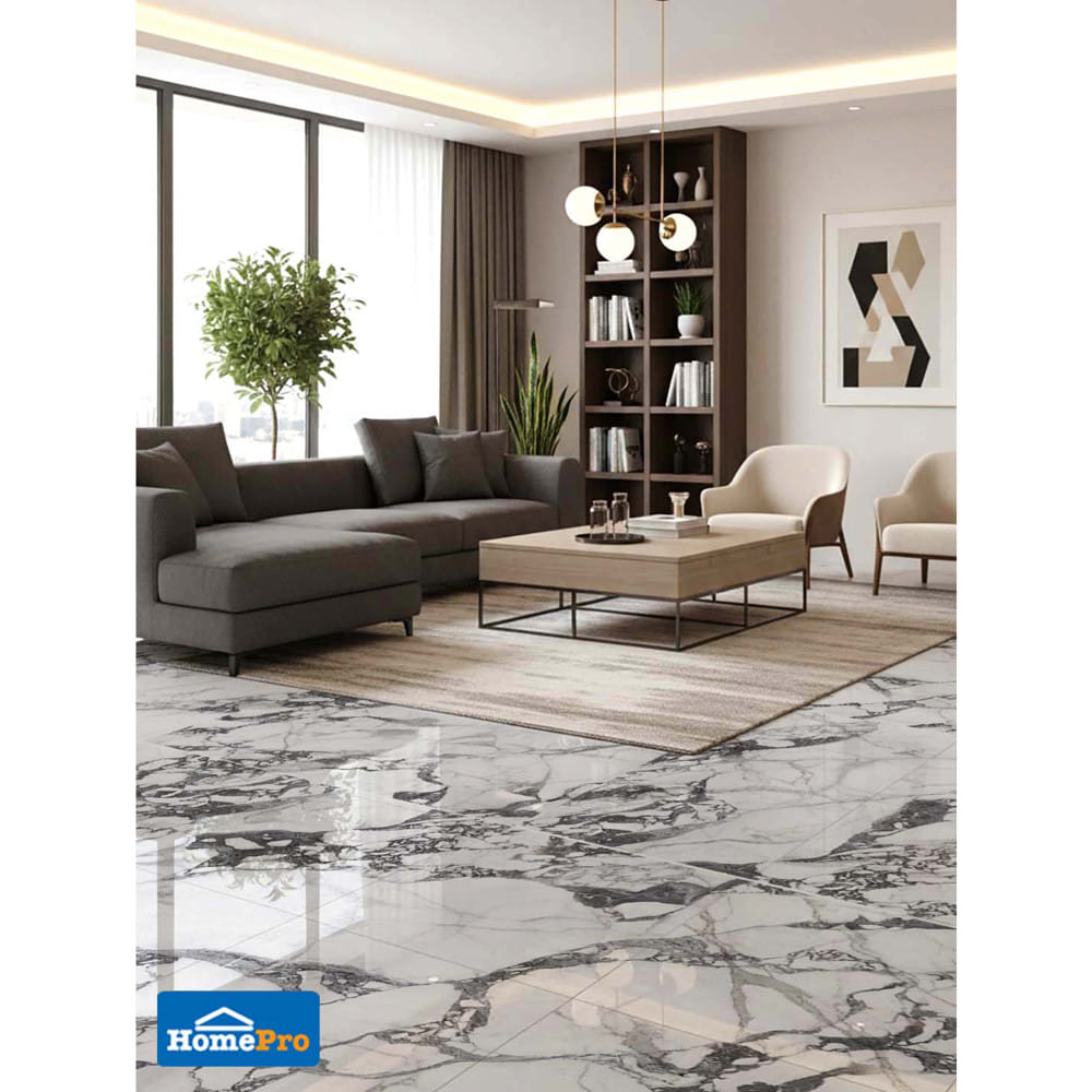 กระเบื้องพื้นพอร์ซเลน 60X60 ซม. TARA แพนดี้ ขาว A 1.44 ตร.ม.