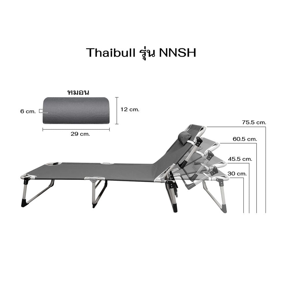 เตียงพับพร้อม TOPPER THAIBULL NNSH