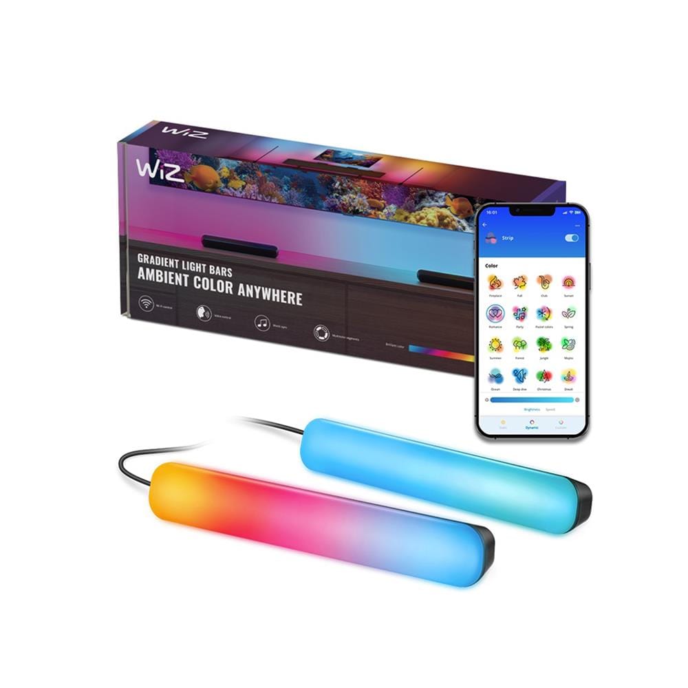 ไฟตั้งโต๊ะ LED WIZ GRADIENT TV BAR 8.2 วัตต์ RGB  สีดำ