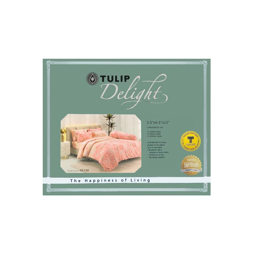 ชุดผ้าปูที่นอน 3.5 ฟุต (ชุด 3 ชิ้น) TULIP DELIGHT 60014-DL129
