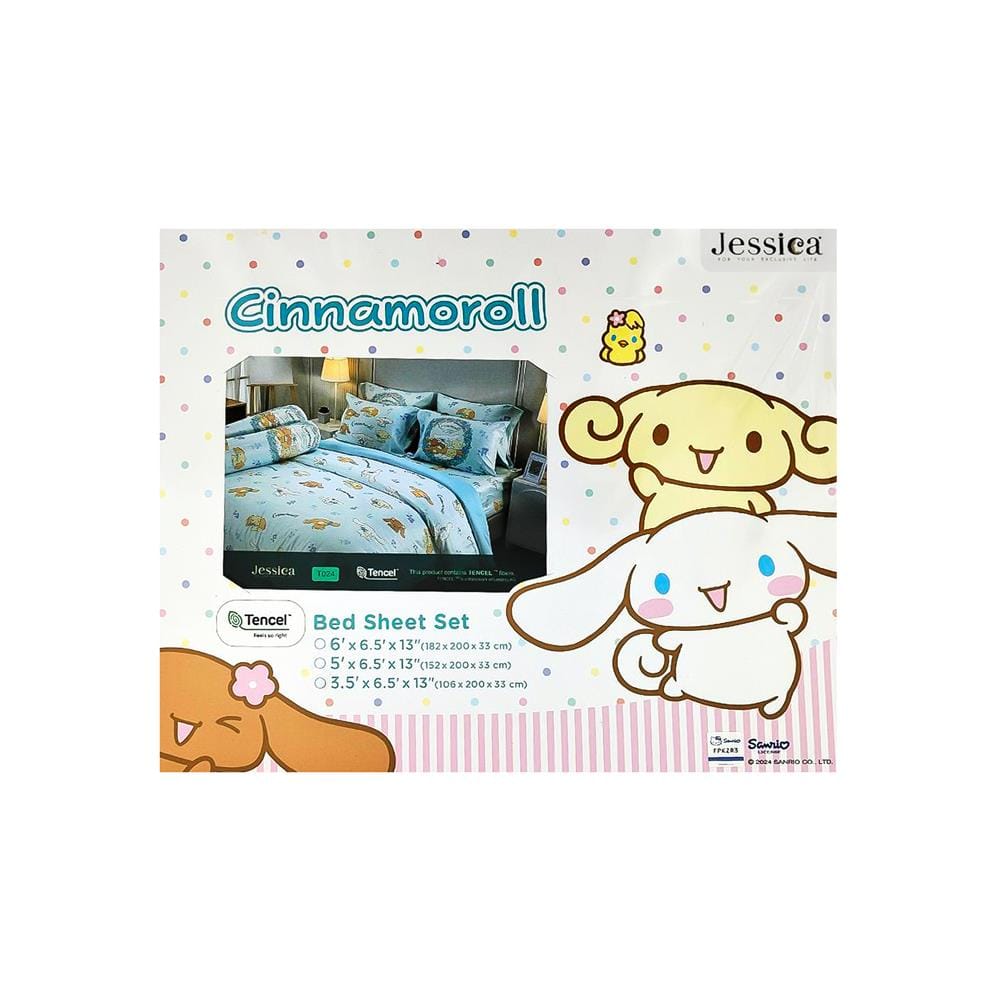 ชุดผ้าปูที่นอน 6 ฟุต (ชุด 5 ชิ้น) JESSICA CINNAMOROLL 20164-T024