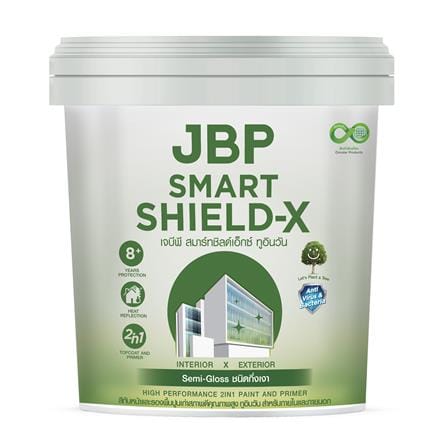 สีน้ำทาภายนอก ชนิดกึ่งเงา JBP SMART SHIELD-X 2IN1 BASE B สีขาว 2.5 แกลลอน_0